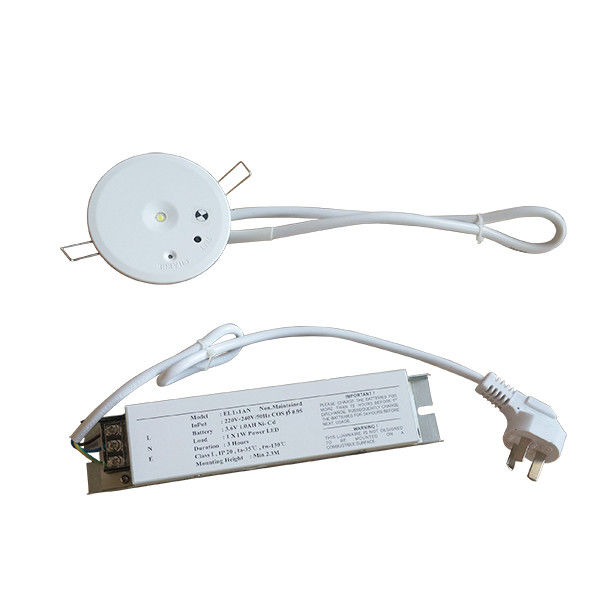 Lampu Darurat Plafon Komersial Isi Ulang Tersembunyi dengan Cadangan Baterai LED Putih SMD 1W EL1-1AN