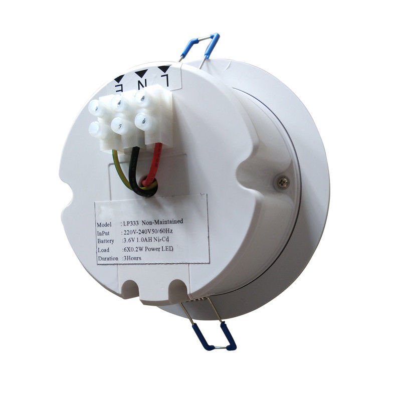6 buah 5730 Komersial LED 3W Lampu Darurat Tersembunyi Plafon dengan Cadangan Baterai IP20 Casing Baja L117N