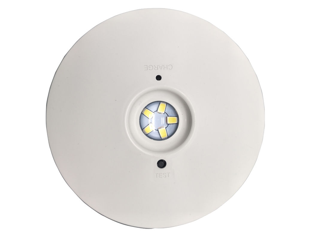 Lampu Darurat LED SMD Bulat IP20 Isi Ulang dengan Cadangan Baterai Operasi 3 Jam L114N