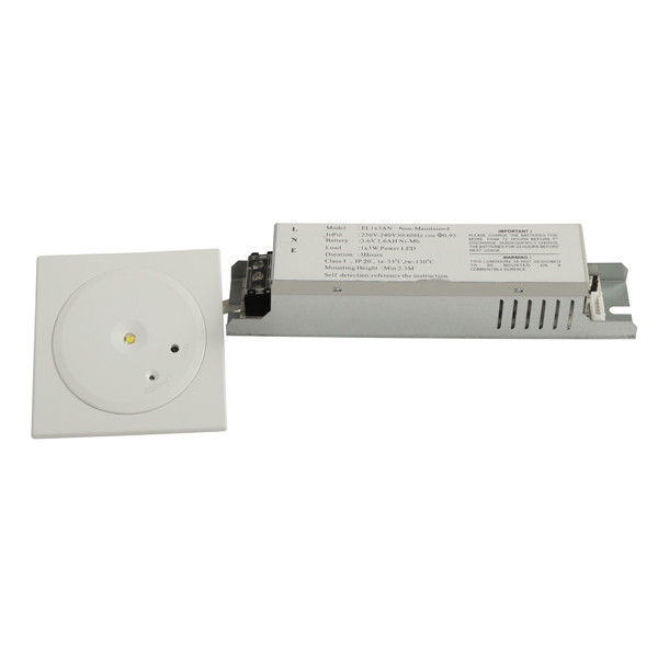 Lampu Darurat LED SMD 1W Putih Dipasang Tersembunyi Bangunan Komersial Pengujian Mandiri IP20