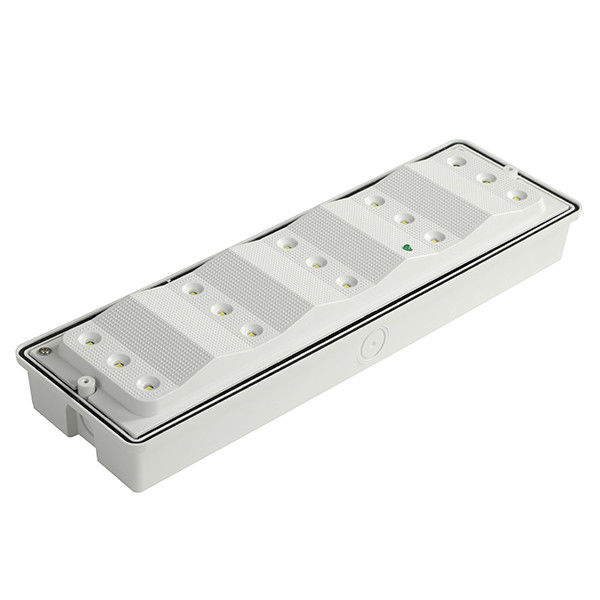 Lampu Darurat LED SMD 2835 110V 220V Putih Terpasang Permukaan Tahan Cuaca PC Diffuser IP65 EL015EM