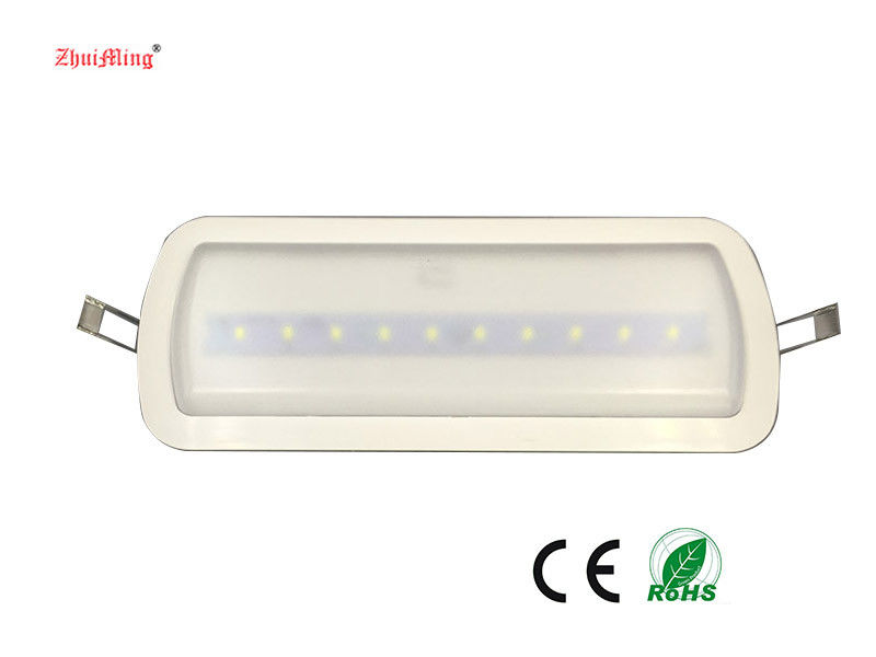 Lampu LED terisi ulang darurat dengan baterai Ni-Cd dan ABS tahan api selama 3 jam