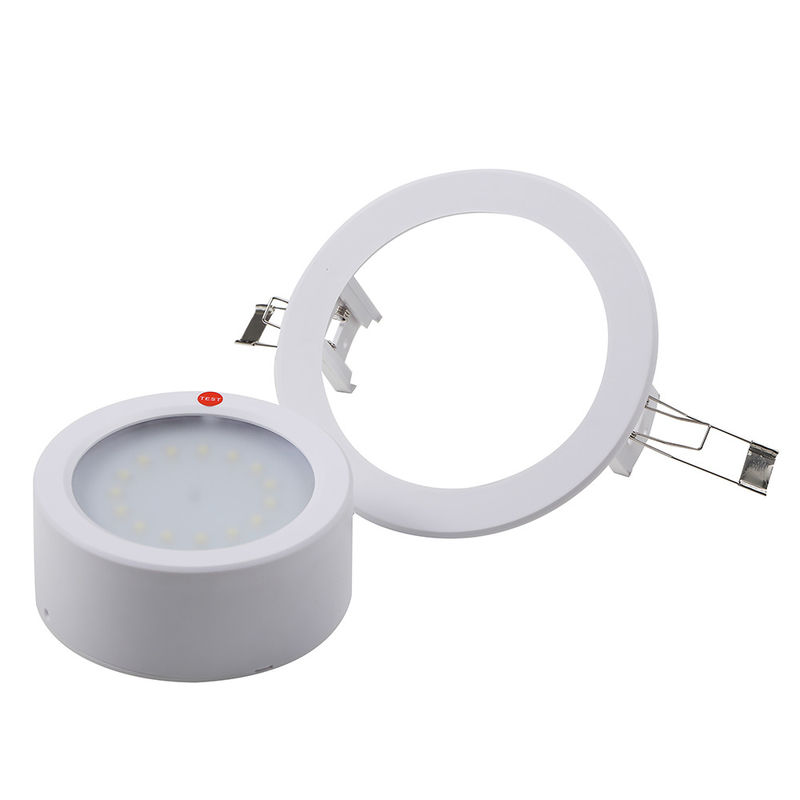 Lampu Darurat LED Komersial 3W Tertanam di Langit-langit, Casing ABS 60Hz 5pcs Baterai SMD Ni-Cd L128N