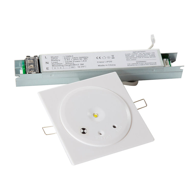 3 Jam Durasi LED Lampu darurat dengan 3W SMD LED Putih untuk Langit-langit Recessed dipasang