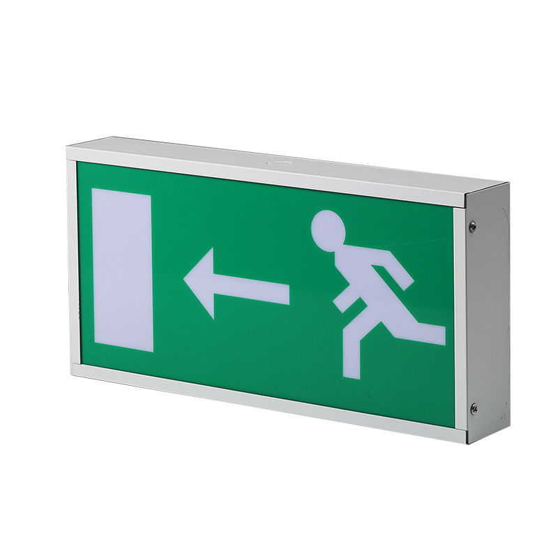 Papan Tanda Keluar LED Rechargeable Running Man dengan Waktu Darurat 3 Jam dan Dipasang di Permukaan Dinding