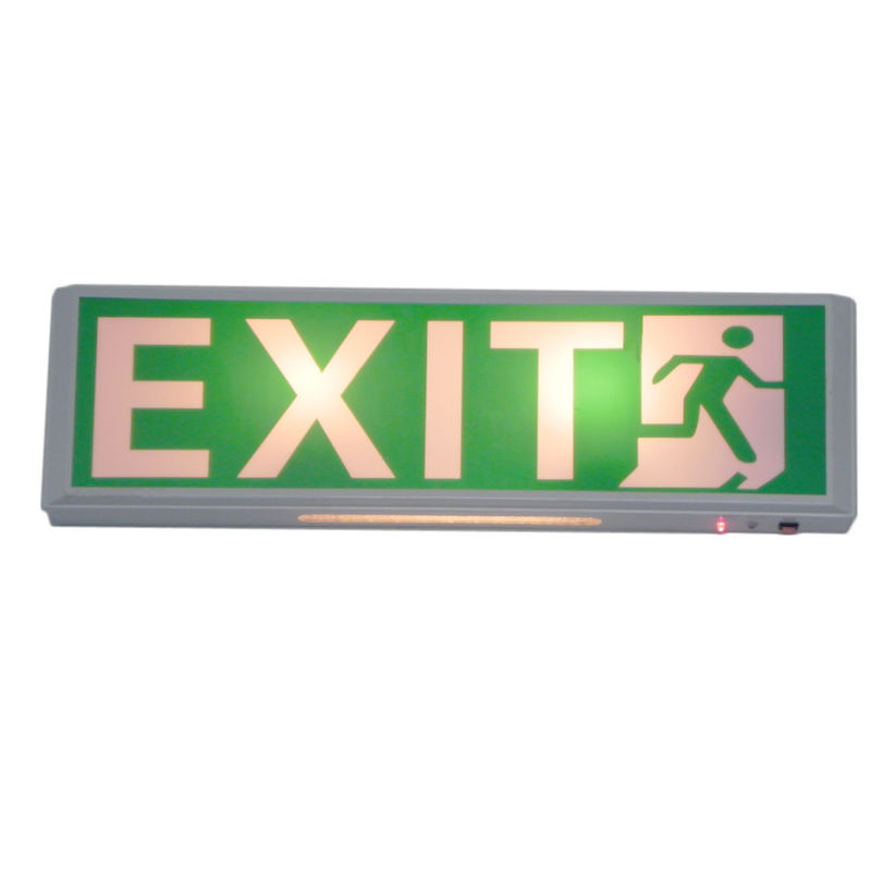 Dioperasikan dengan baterai 10 pcs DIP LED Exit Sign IP20 Baterai Ni-Cd yang dipasang di dinding SL010AM