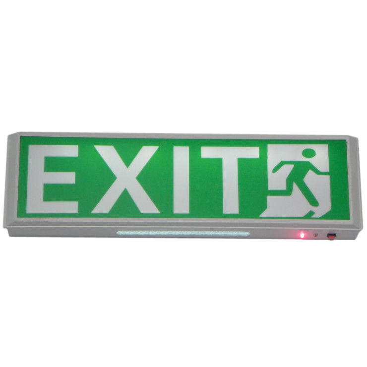 Dioperasikan dengan baterai 10 pcs DIP LED Exit Sign IP20 Baterai Ni-Cd yang dipasang di dinding SL010AM