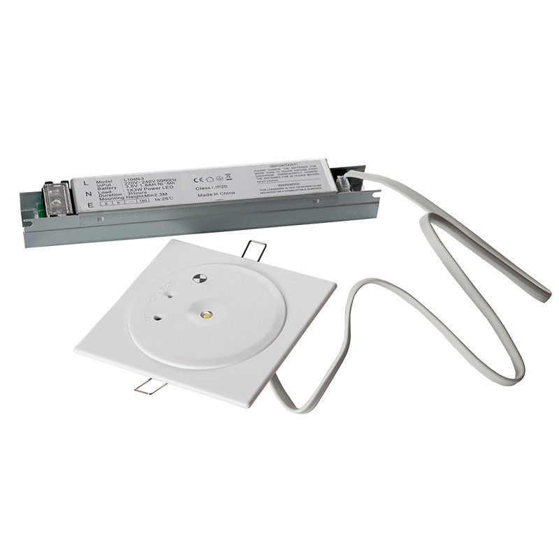 3 Jam Durasi LED Lampu darurat dengan 3W SMD LED Putih untuk Langit-langit Recessed dipasang
