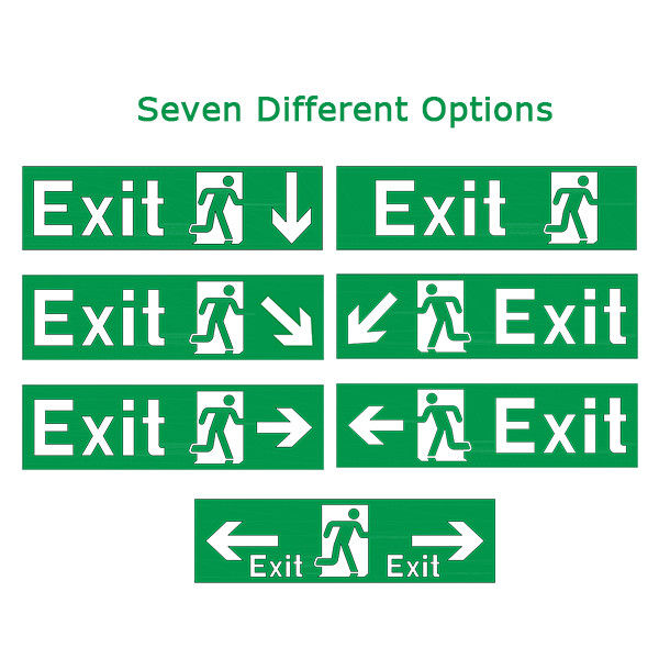 Permukaan dinding dipasang dalam ruangan LED Emergency Exit Sign Ni-Cd Baterai Operasi SL010AM