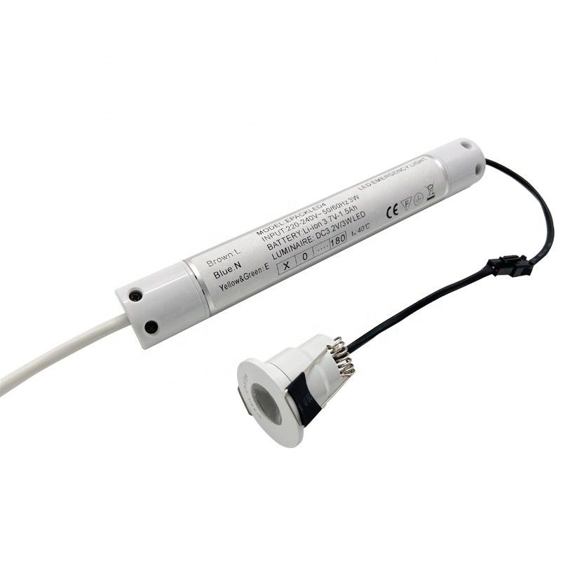 Lampu Sorot Darurat LED Uji Mandiri dengan Cadangan Baterai Tahan Api IP20 Isi Ulang L124N