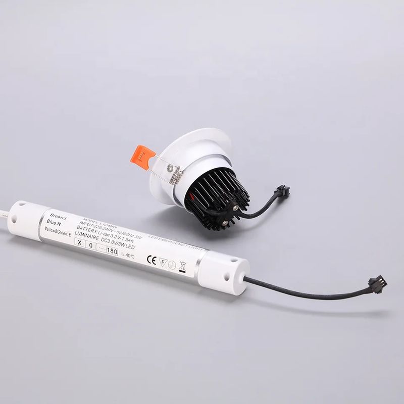 Lampu darurat langit-langit komersial dengan baterai cadangan COB LED 3W Ni-Cd Baterai L128N