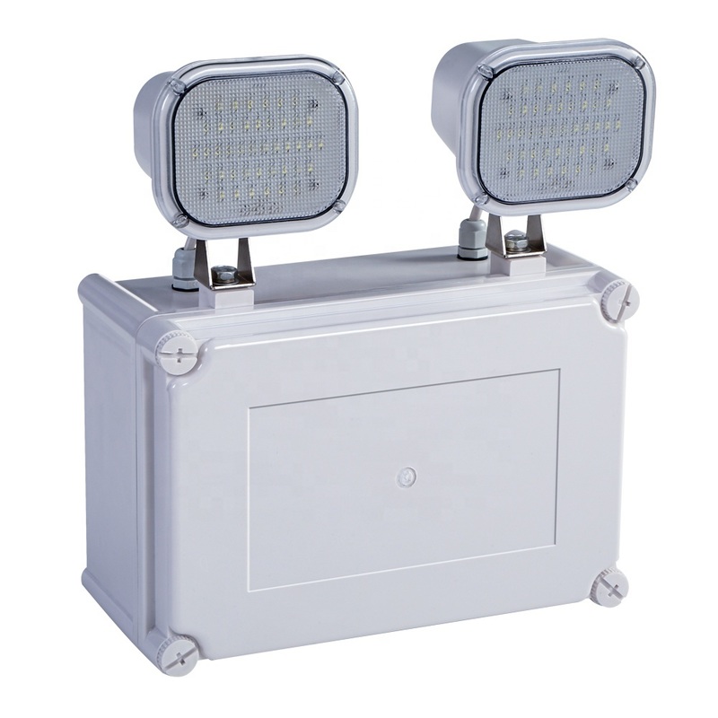 High Lumen 2x6W LED Twin Spot Emergency Light 3 Tahun Garansi 50000 Jam Umur