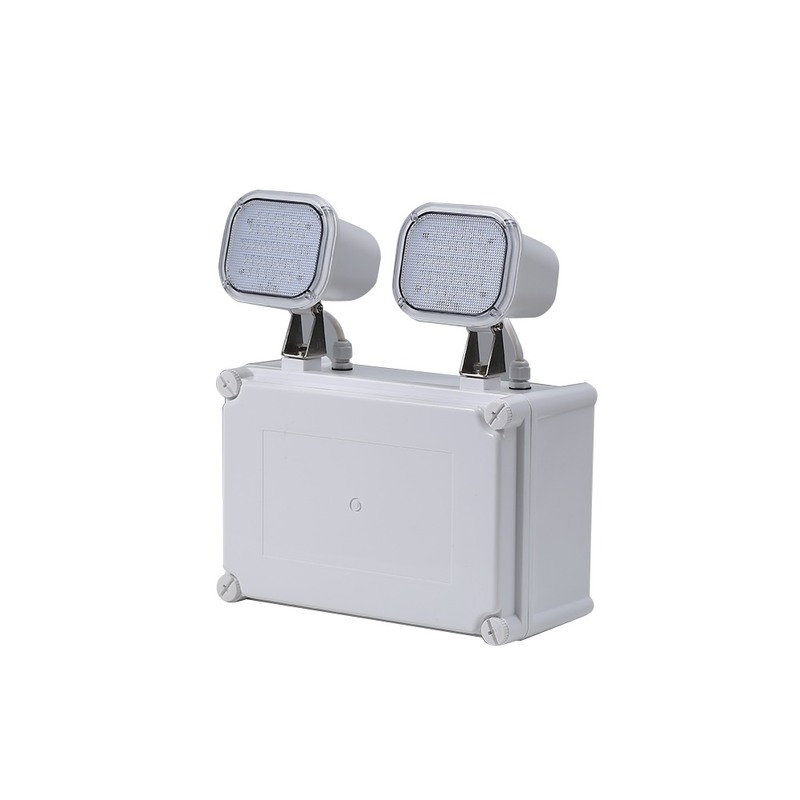 High Lumen 2x6W LED Twin Spot Emergency Light 3 Tahun Garansi 50000 Jam Umur