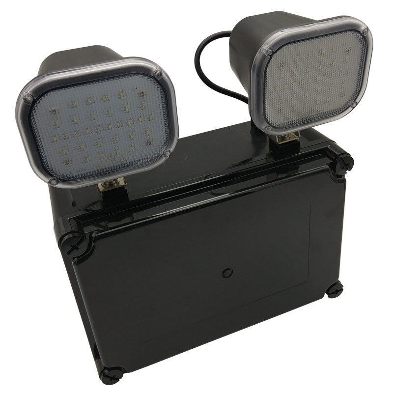 220V Input 2x6W Twin Spot LED Emergency Light 3 Tahun Garansi 50000 Jam Umur