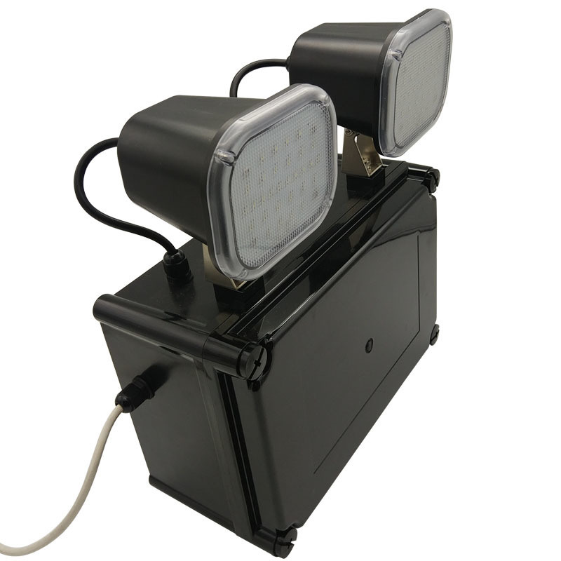 220V Input 2x6W Twin Spot LED Emergency Light 3 Tahun Garansi 50000 Jam Umur
