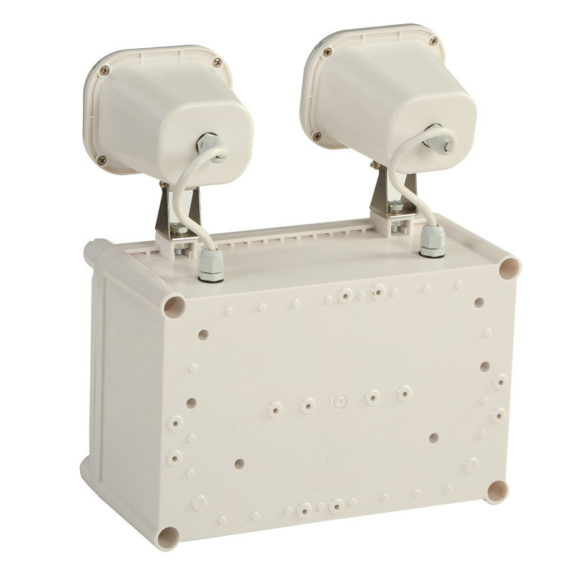 12W Twin Spot LED Emergency Light IP65 Waterproof 6500K Cold White 3 Jam Durasi