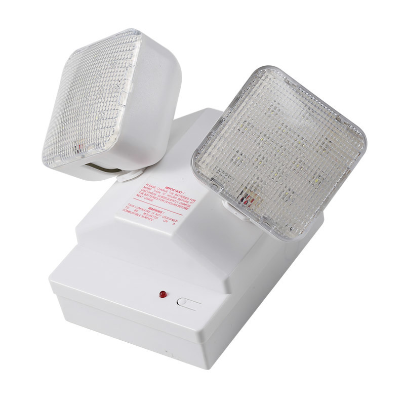 6W Twin Spot LED Lampu darurat 6500K 3.6V 3.0Ah Ni-Cd Baterai PC Casing IP20