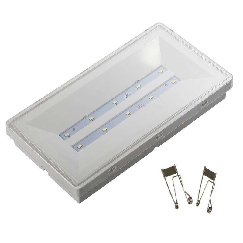 Lampu Darurat Isi Ulang IP20 Rated 3 Jam Cadangan Baterai Ni-Cd Lampu Evakuasi Aman