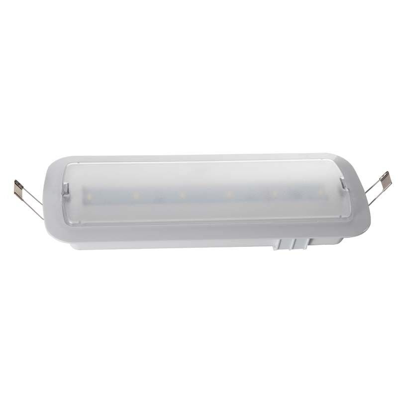LED Langit-langit Recessed Emergency Exit Sign Light Baterai Ni-Cd 3 tahun Garansi 6500K