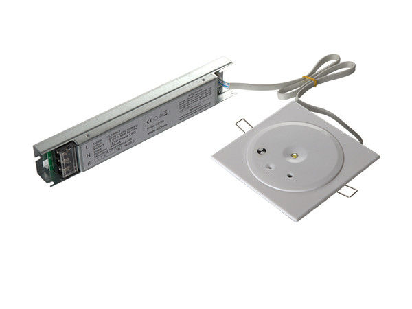 Lampu Darurat LED Downlight 3W SMD Putih Tanam Plafon Komersial Hemat Energi IP20 dengan Cadangan Baterai