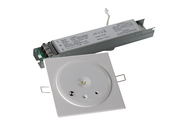 Lampu Darurat LED Downlight 3W SMD Putih Tanam Plafon Komersial Hemat Energi IP20 dengan Cadangan Baterai