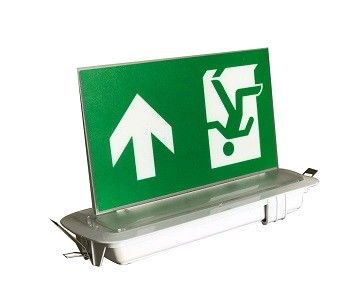 Aluminium Exit Sign 6 Pcs SMD 5730 LED Ceiling Recessed Material End Cap L116N-E