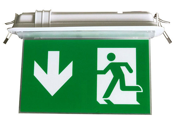 Aluminium Exit Sign 6 Pcs SMD 5730 LED Ceiling Recessed Material End Cap L116N-E