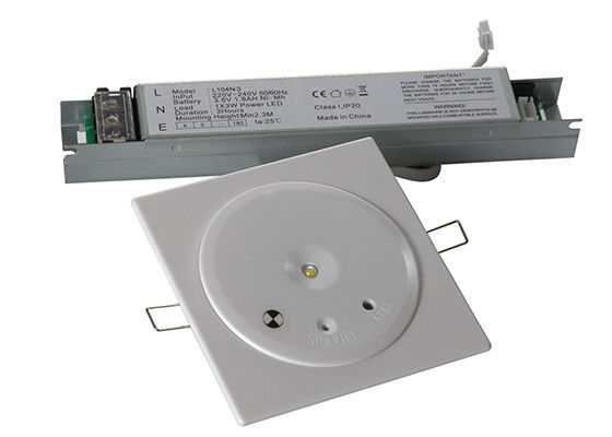 Lampu Darurat LED Langit-langit Ni-Cd 1W Pengoperasian Baterai 1.0Ah IP20 EL104N-1