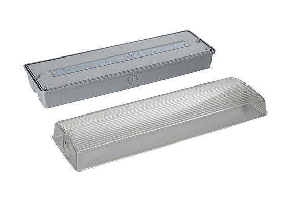 Tanda keluar darurat LED 220V dengan operasi 3 jam, casing ABS tahan api dan baterai nikel-kadmium