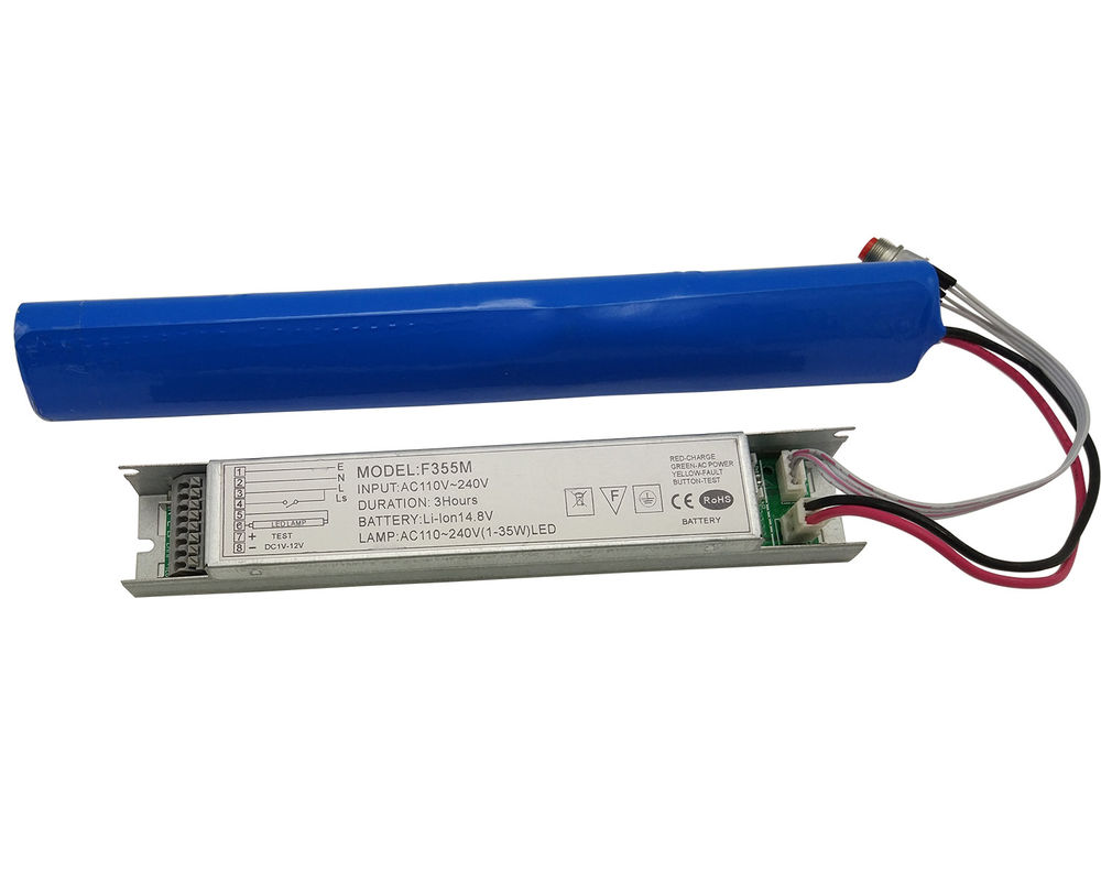 Kit Konversi Darurat LED Baterai Li-Ion Uji Mandiri Waktu Darurat 1-3 Jam
