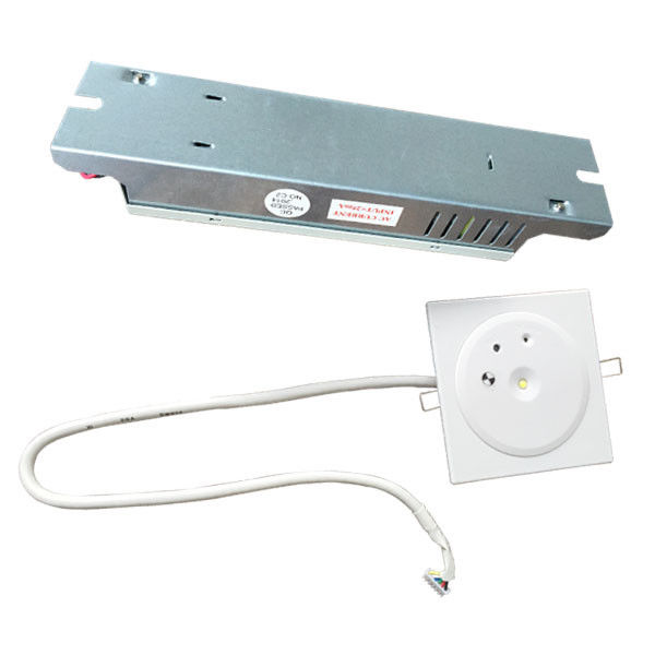 Lampu darurat langit-langit khusus IP45 Non-maintenance 1W LED Rechargeable Recessed dengan Battery Backup PC Plate