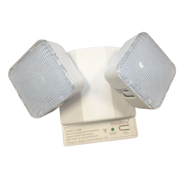 Lampu darurat LED Twin Spot yang dipasang di dinding 3.6V Ni-Cd Baterai IP20 TL030CN